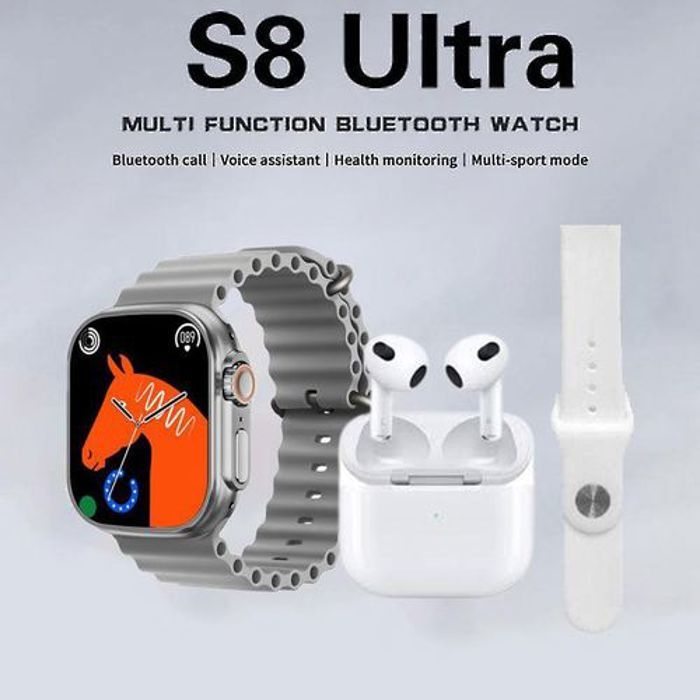 S8 Ultra + Airpods Pro montre intelligente compatible avec Android et iOS