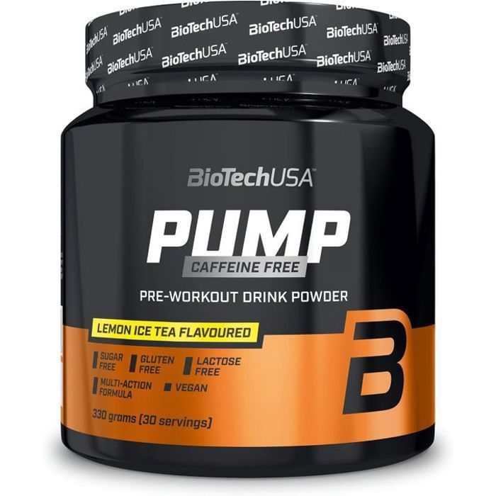 Pre-Workout Pump Caffeine Free 330 g lemon ice tea