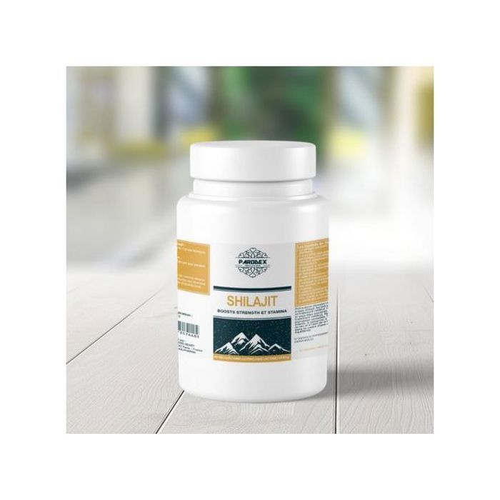 Shilajit 60 Capsules Améliore l'Immunité, la Mémoire et Booste l'énergie 470mg