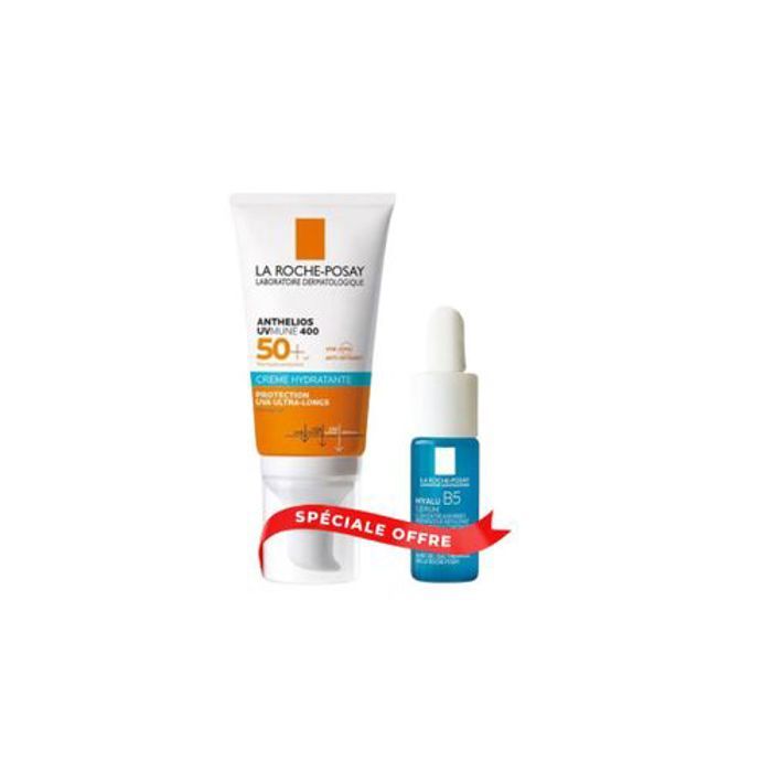 Anthelios Fondante Uvmune 400 Invisible + hyalu sérum B5 offert