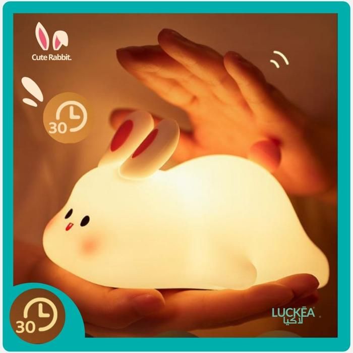 Veilleuse Tactile Rechargeable avec minuteur - Doux Lapin