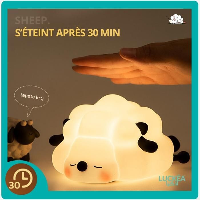 Veilleuse Tactile Rechargeable avec minuteur - Mouton Mignon