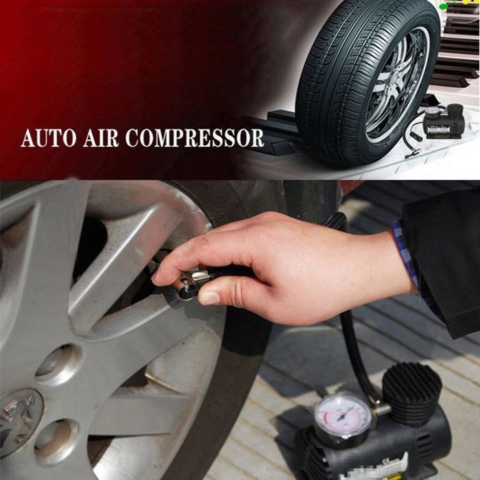 Gonfleur pneu Compresseur Electrique D'air de Gonflage Des Pneus Portable 250PSI 12V Avec Manomètre