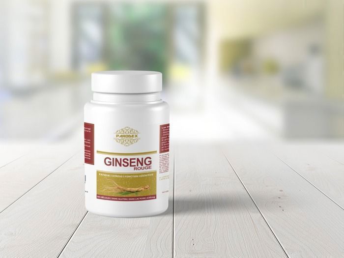 GINSENG ROUGE BIOLOGIQUE 430 mg / 60 gélules hallal Cardiovasculaire, Energie, Équilibre émotionnel, Vitalité