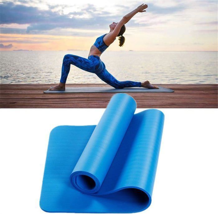 Tapis De Yoga bleu