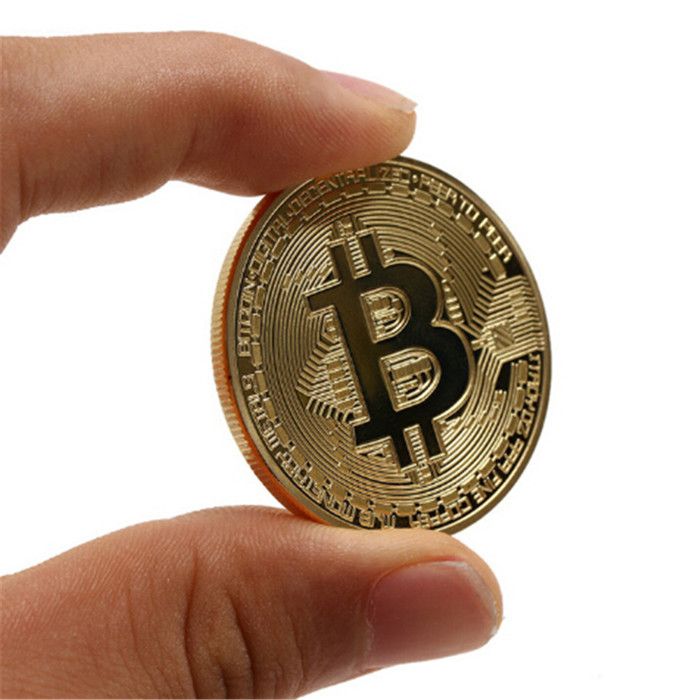 Souvenir commémoratif pièce Bitcoin BTC en métal de Collection Antique