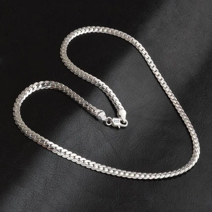 Collier Élégant en Argent Plaqué 925 – 60 cm