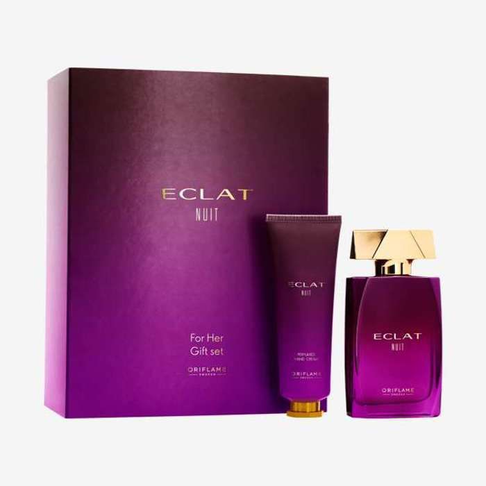 Coffret Eclat Nuit pour Elle, Parfum+ Ctème des mains