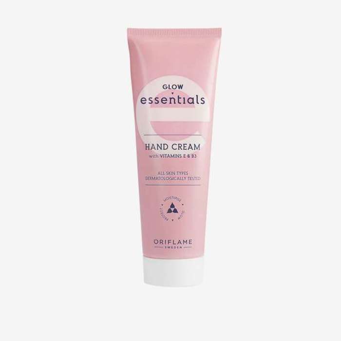 Crème éclaircissante pour les Mains Glow Essentials à la Vitamine E et B3, 75 ml