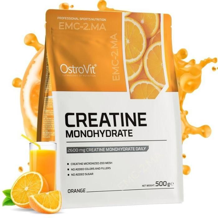Creatine Monohydrate Micronized 500 g Orange - Force & Masse Musculaire