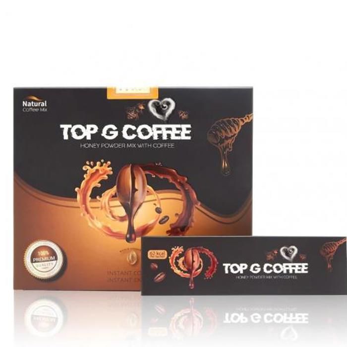 Top G Honey Coffee pour hommes, mélange de poudre de miel avec du café, café instantané, énergie instantanée, formulé pour soutenir