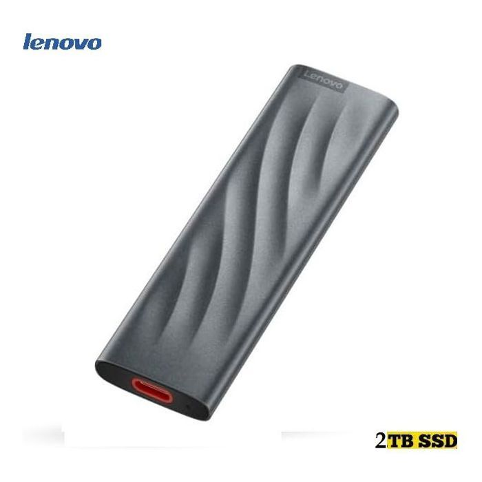Lenovo Disque Dur externe 2TB/To SSD 2000GB vitesse 1050Mo/s en lecture USB 3.2gen2