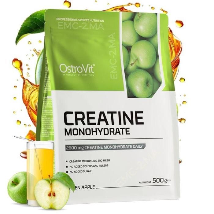 Creatine Monohydrate Micronized 500 g Green Apple - Force & Masse Musculaire