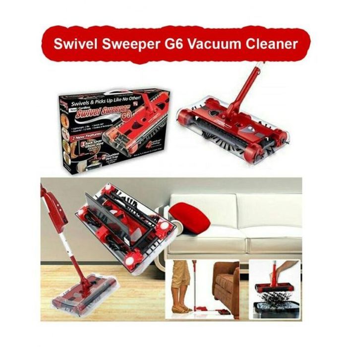 Aspirateur rechargeable rotatif  sans fil SWIVEL SWEEPER G6-Rouge