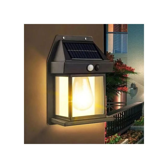 Lampe solaire d'extérieur à LED rechargeable avec détecteur de mouvement