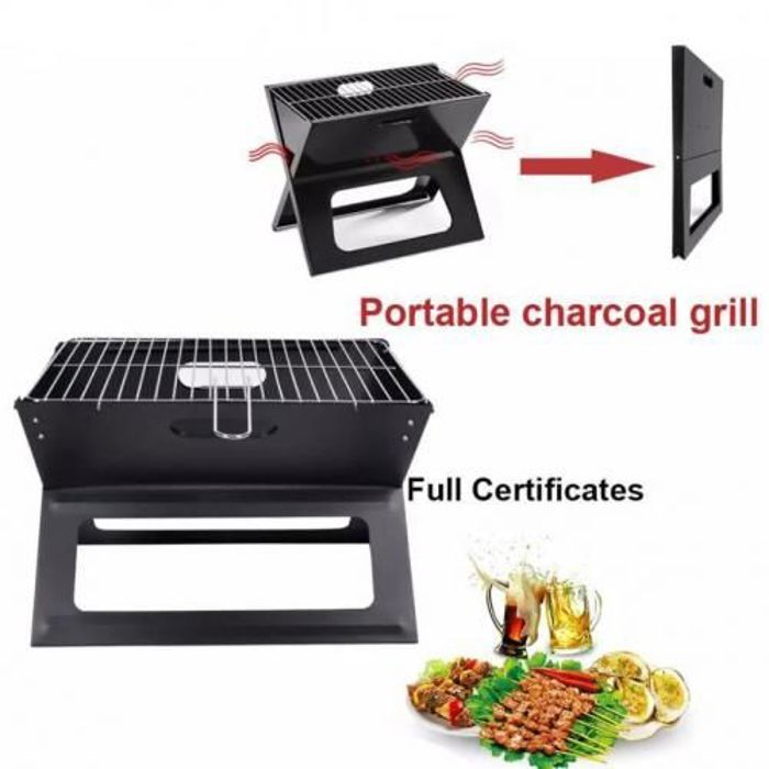 Barbecue rectangulaire à charbon portable