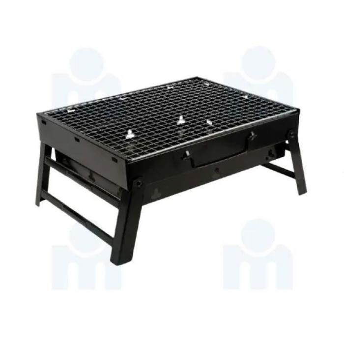 Barbecue - Rectangulaire Pliable - Charbon - Inox - 35x27x20cm