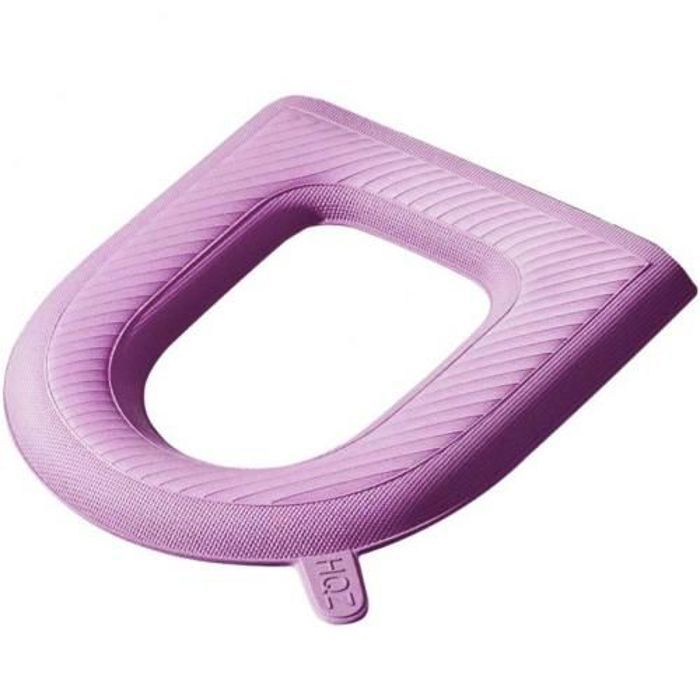 Siège coussin de toilette en silicone 40x37cm-Rose