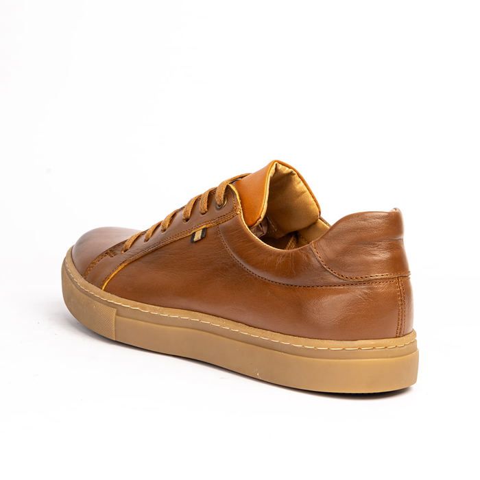 Basket en Cuir - D'Urbano - D'367 - Couleur Tabac - Semelle Caoutchouc - Style Urbain - Marjane Mall - Image 4