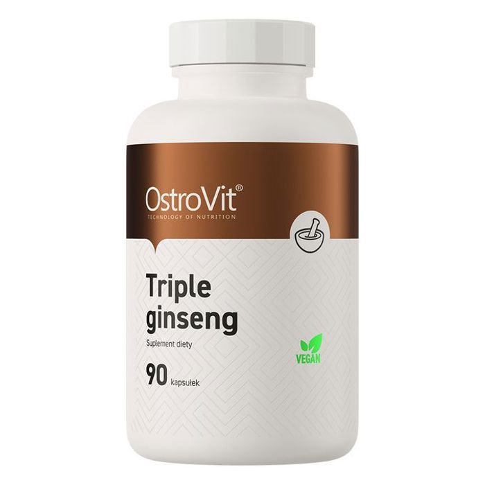 Triple Ginseng 90 Caps - Ginseng de Sibérie, Ginseng Panax, Ashwagandha et Guarana
