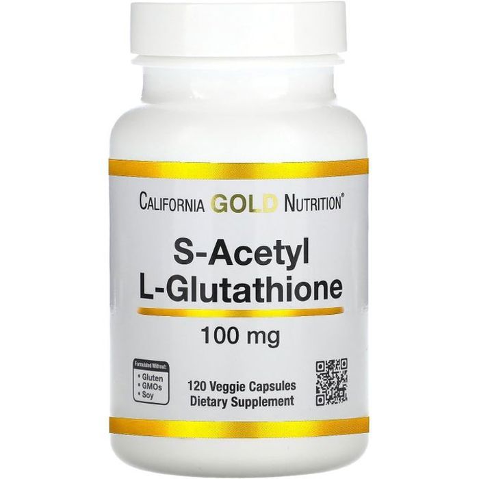 Glutathione S-Acetyl - Sans Gluten - 100 mg - 120 Capsules Vegetales