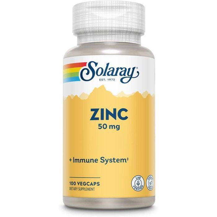 Zinc 50 mg, 100 Gélules végétales, Booster le système immunitaire- USA.