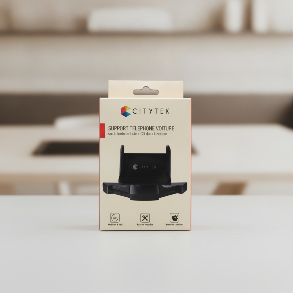 Support Téléphone Magnétique CITYTEK MF109079 - Fixation Universelle - Marjane Mall - Image 2