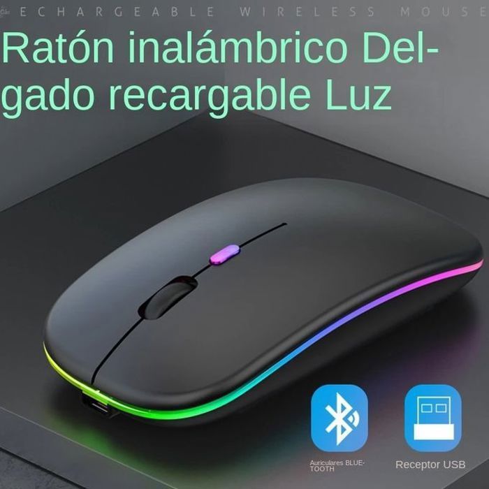 Souris sans fil - GENERIC - Lumineuse - Bluetooth 5.2 - 2.4G - 4 boutons