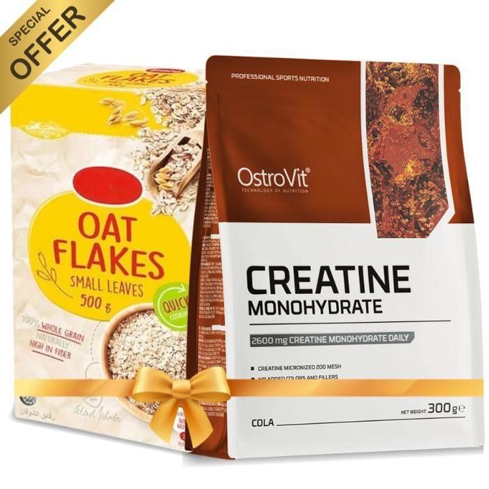 Creatine Monohydrate Micrenised 300 g Cola + Oat Flakes 500 g Gratuit