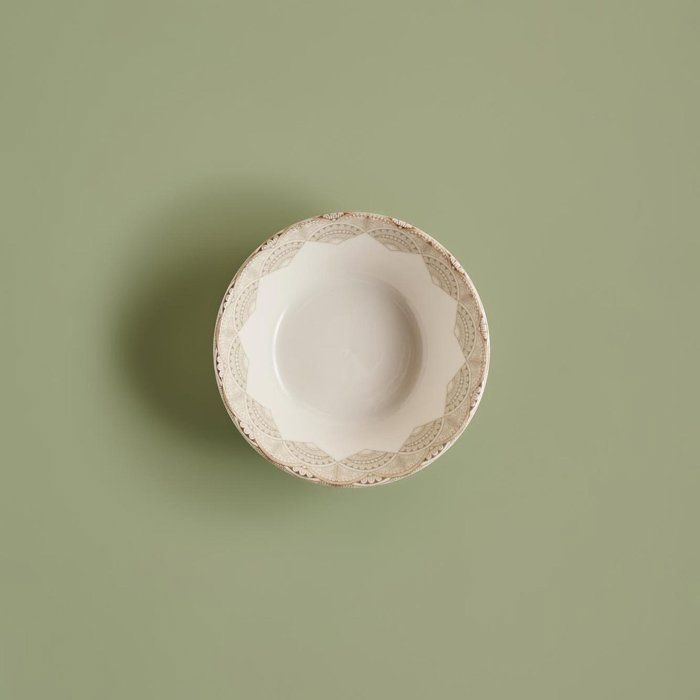 Bol à soupe en porcelaine Mandala Beige (14 cm)