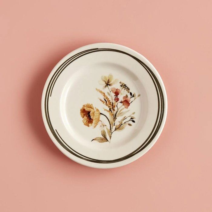 ASSIETTE À GÂTEAU FLORA EN GRÈS 6 PIÈCES 20 CM - VERT