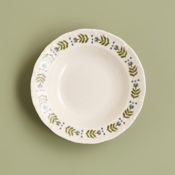 Assiette creuse - Alessa - 21 cm - Porcelaine - Bleu vert - Compatible lave-vaisselle