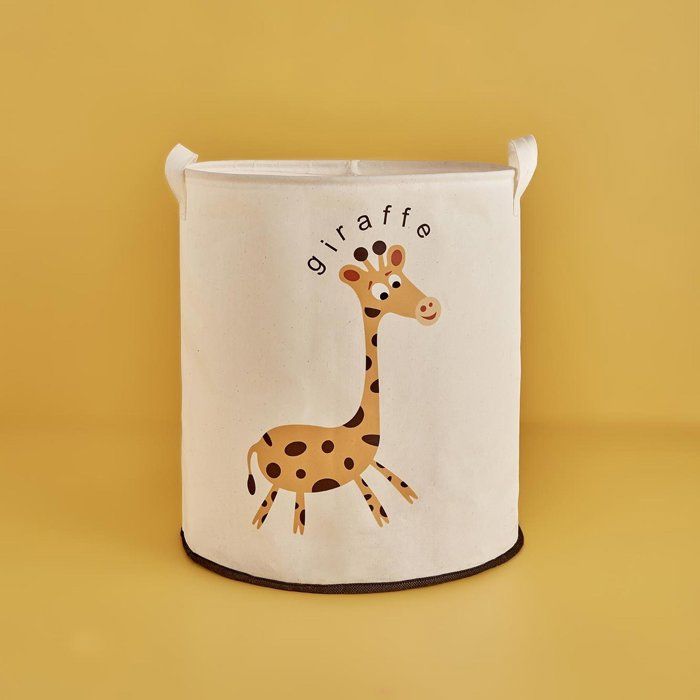 Panier à jouets girafe blanc (37x42 cm)