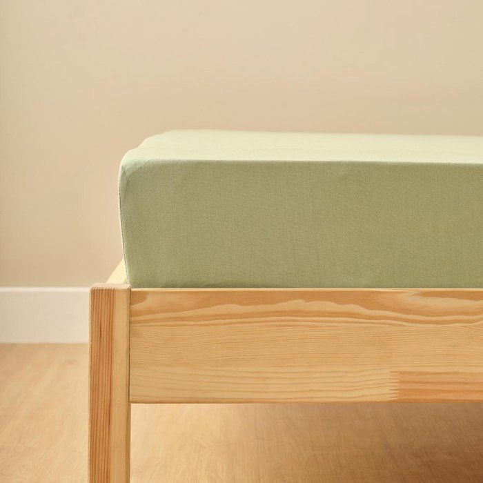 Drap-housse Ranforce Basic King Size 100% coton, vert brumeux (180x200x35 cm)
