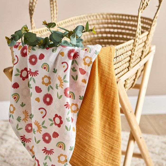 Ensemble de housses en mousseline Linda 100% coton, mélange de 2 (65x65 cm)