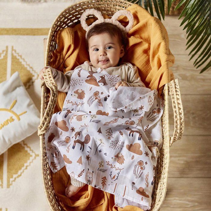 Mousseline Benet 100% Coton Brochet Beige (90x100 cm)