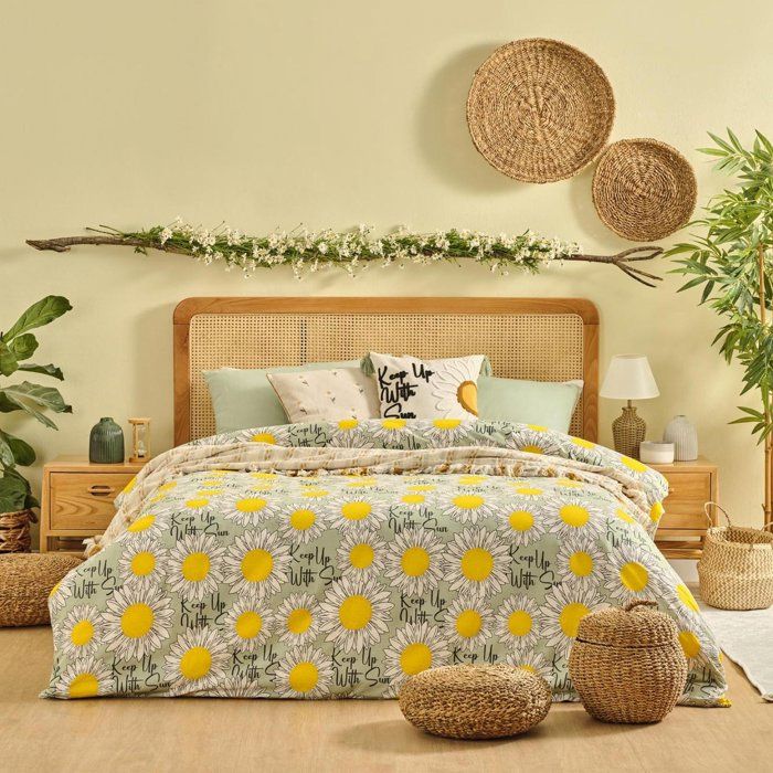Parure de lit - Ranforce - Daisy - 100% coton - Vert - 200 x 220 cm