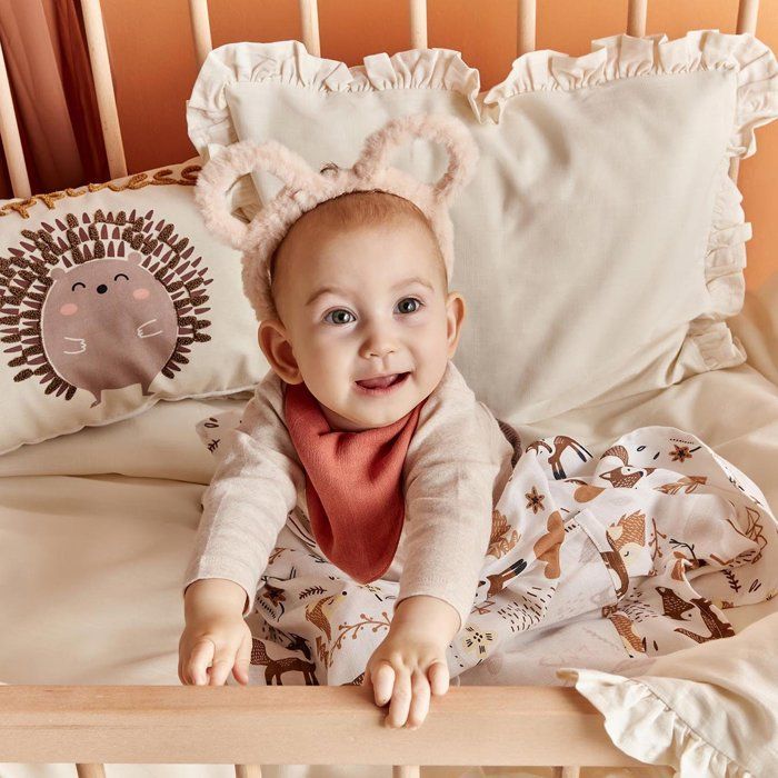 Housse de Couette Bébé - Brenta - 100% Coton - Écru - 100x150 cm - Certifié OEKO-TEX