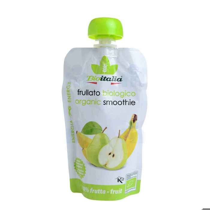 Smoothie poire et bananes bio 120g sans sucres ajoutés - BIOITALIA