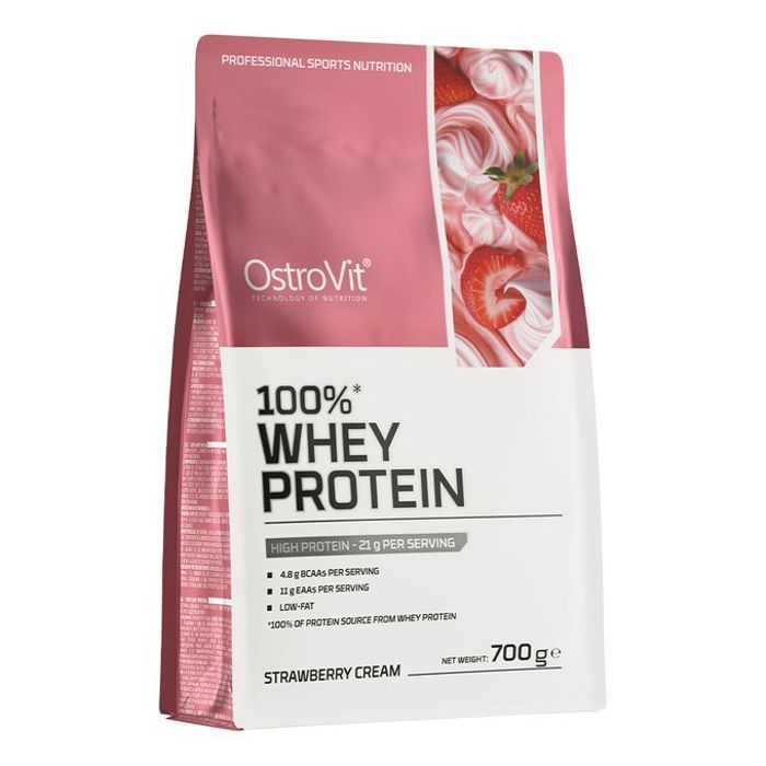 100% Whey Protein 700 g Strawberry Cream - Protéine De Haute Qualité Pour Vos Muscles