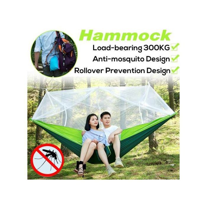 Hamac Camping 2 personnes,charge 300 KG, facile à transporter,pour Camping en plein air,260cmx 140cm