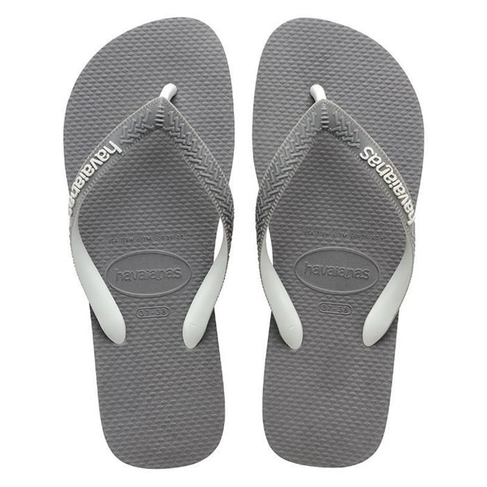 Tongs - HAVAIANAS - TOP MIX - Caoutchouc - Gris - Unisexe
