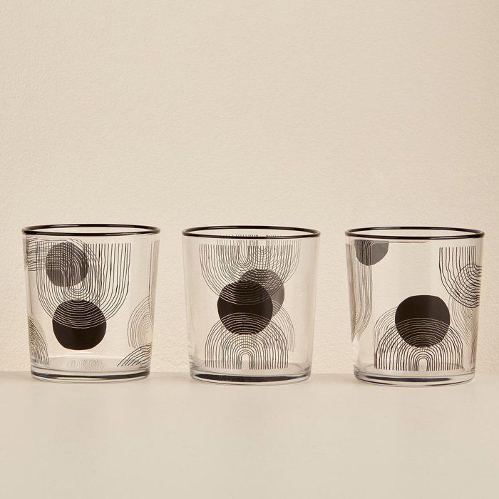Ensemble de verres à boisson gazeuse Graphic Line, 3 pièces (380 cc)