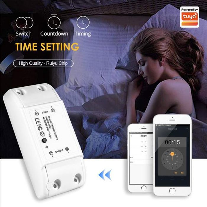 interrupteur sans fil WiFi Tuya, contrôleur sans fil, disjoncteur universel, d'éclairage LED,Alexa