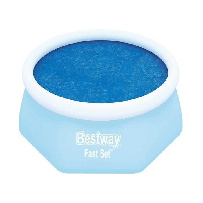 Couverture pour piscine - PA24 - 2,44 m - Bleu - Matériaux durables - Protection débris