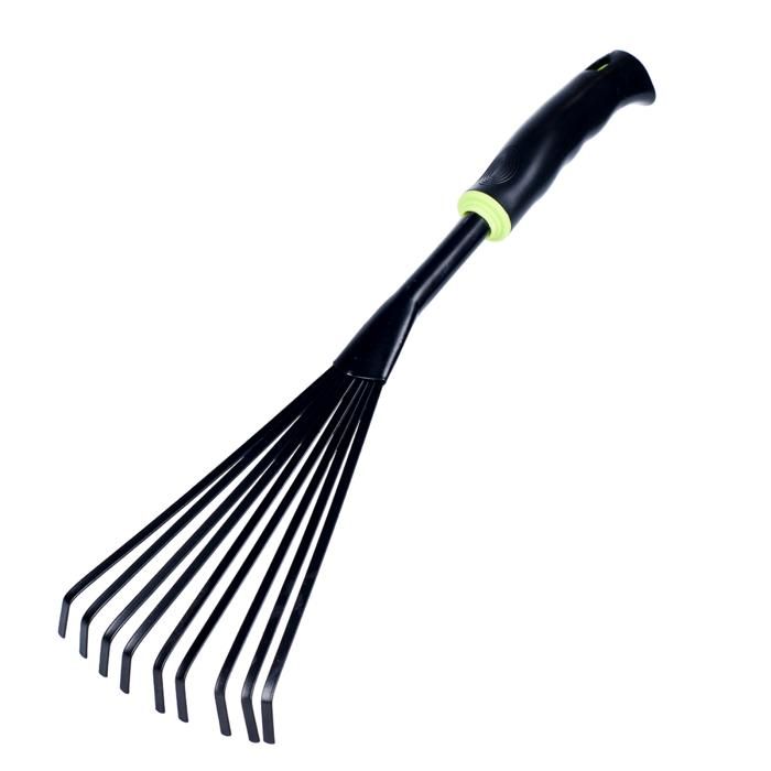 RATEAU FEUILLES MANCHE PLASTIQUE 40X14CM GARDEN S
