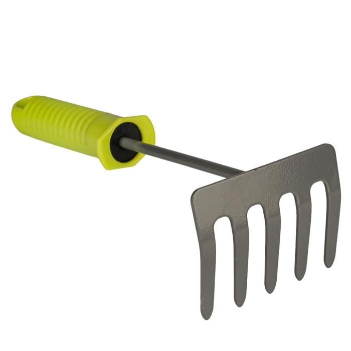 RATEAU 5 DENTS MANCHE METAL ET PLASTIC 24x8.5CM