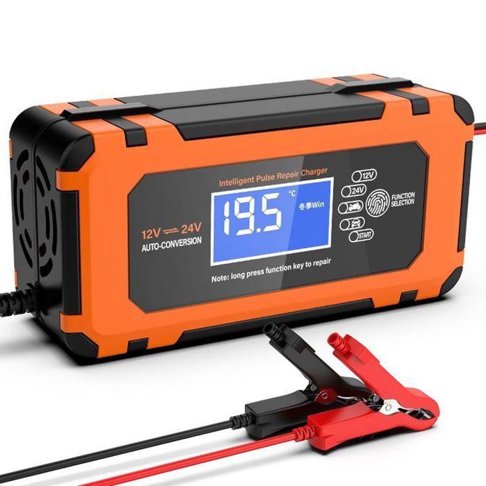 Chargeur de batterie de voiture à conversion automatique,charge rapide universelle, 12V,10A,24V,5A