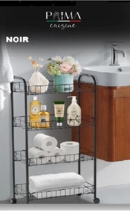 ETAGERE 4 NIVEAUX - NOIR