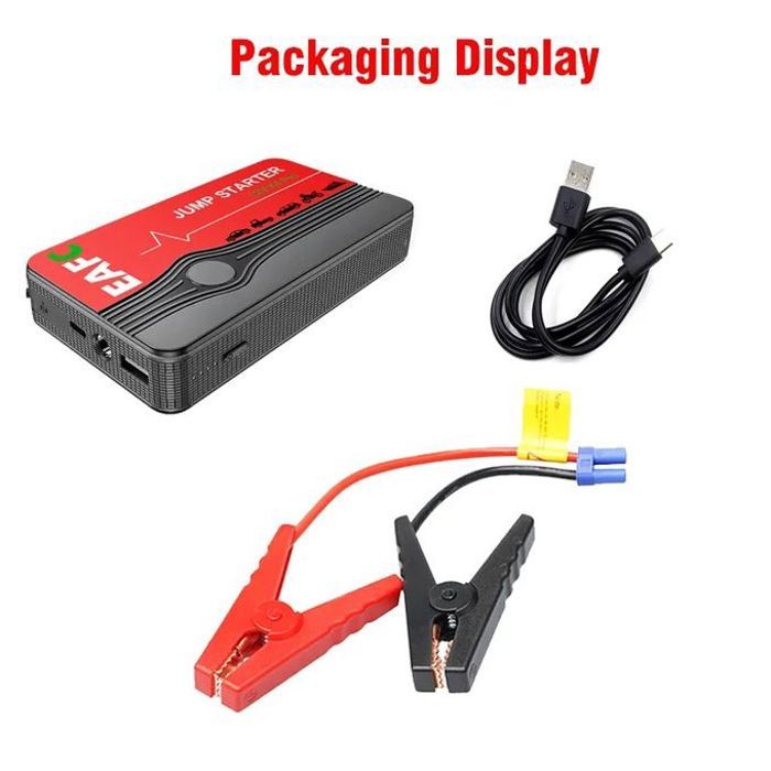 Démarreur de Voiture,car Jump,batterie d'alimentation d'urgence,Batterie de voiture Portable 20000mAh 12V,Booster,600A